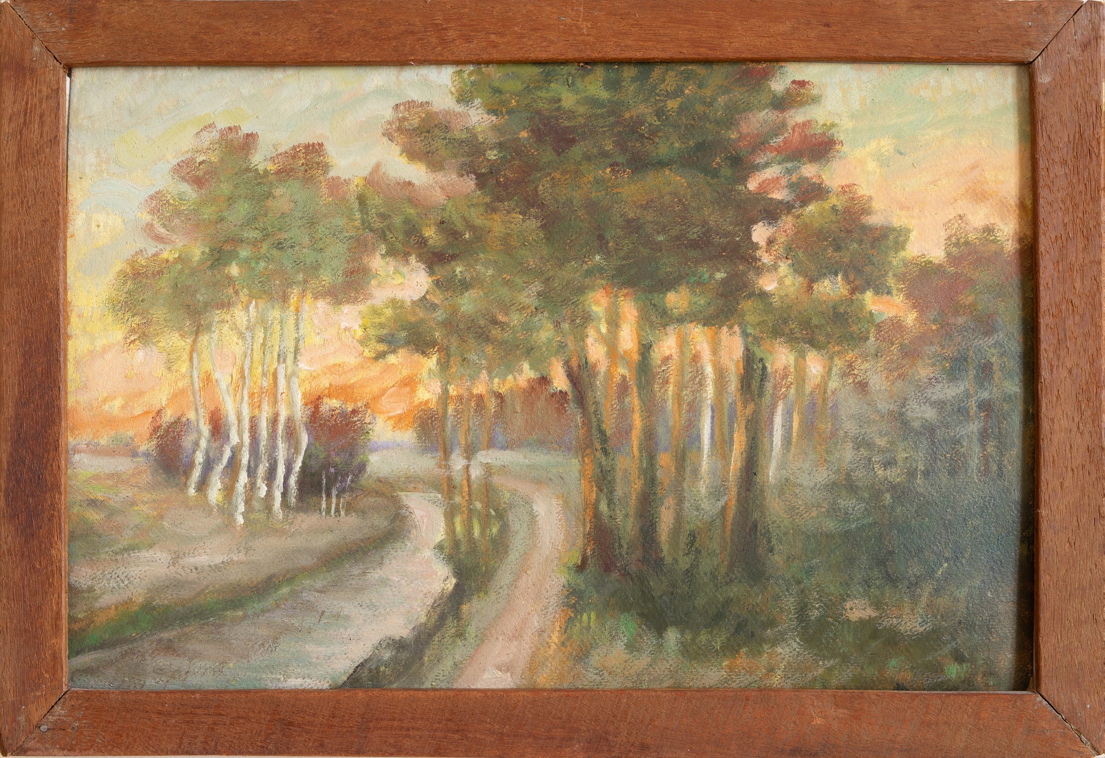 Pair of Vintage Original Landscape Oil Paintings from Sweden
