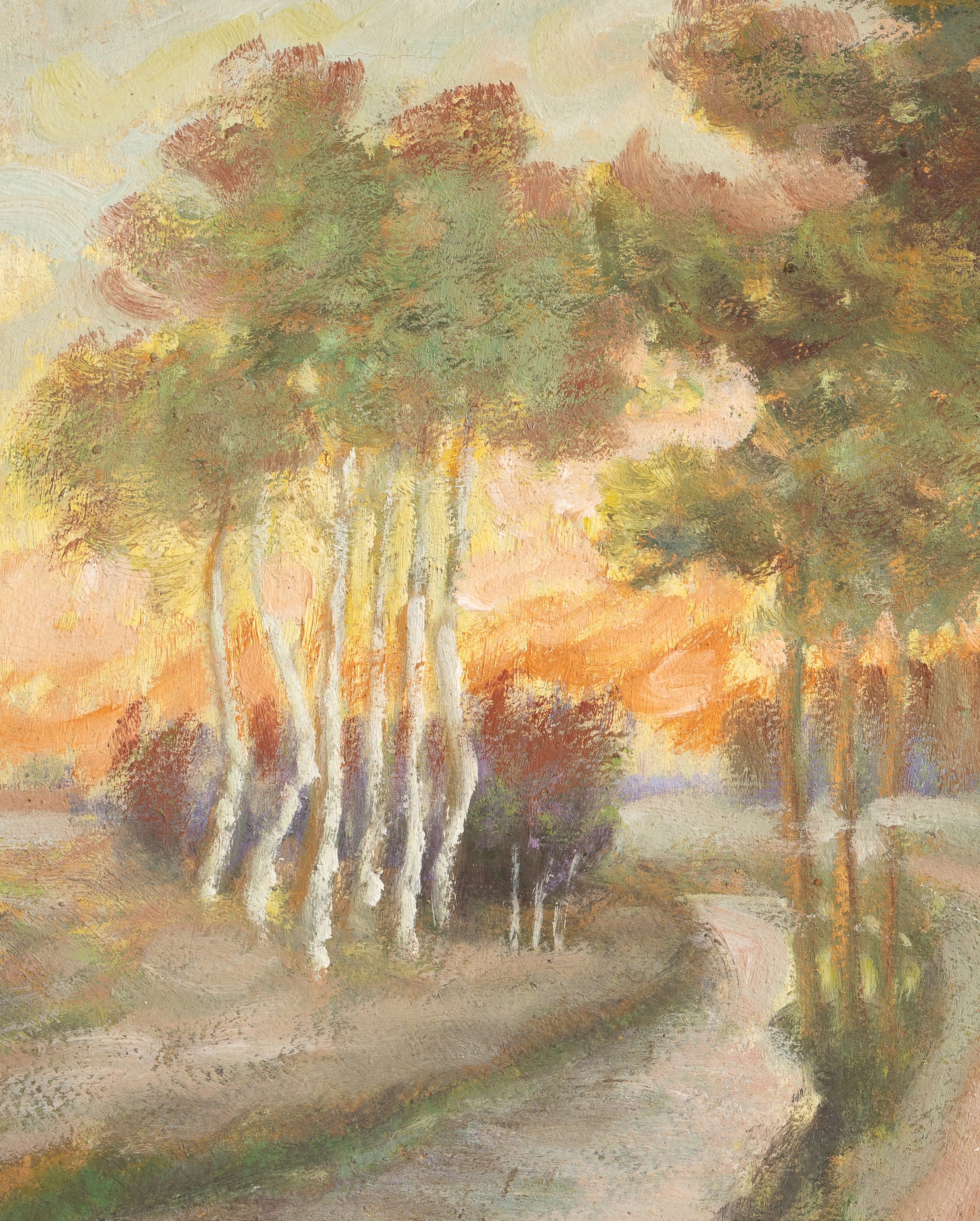 Pair of Vintage Original Landscape Oil Paintings from Sweden