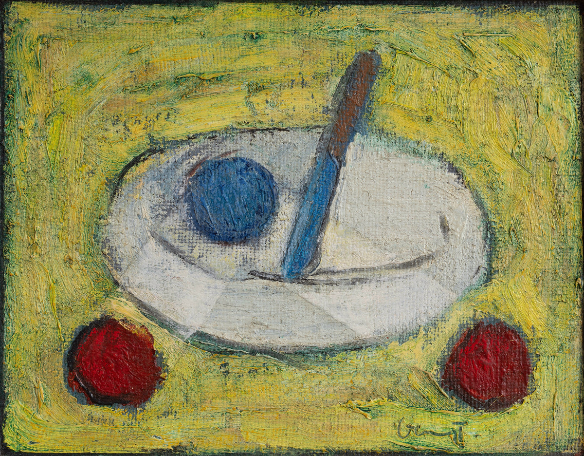 Vintage Art Room Original Mid Century Still Life from Sweden