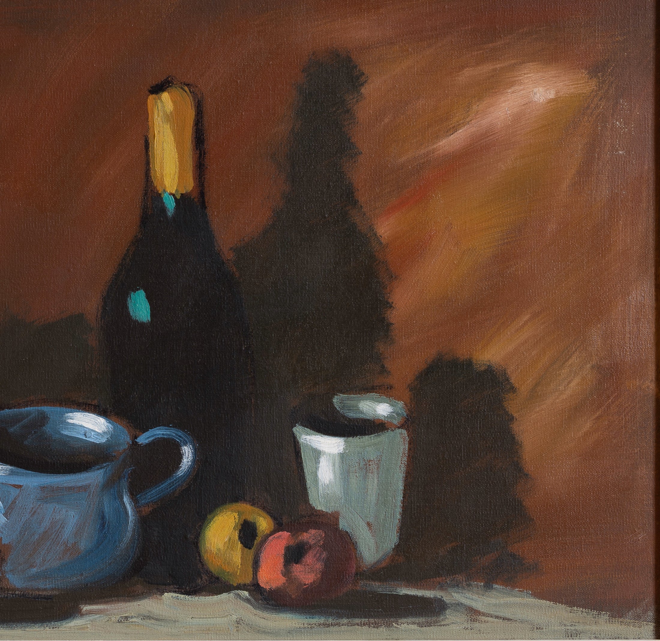 Swedish Vintage Art Kitchen Still Life Oil Painting From Sweden