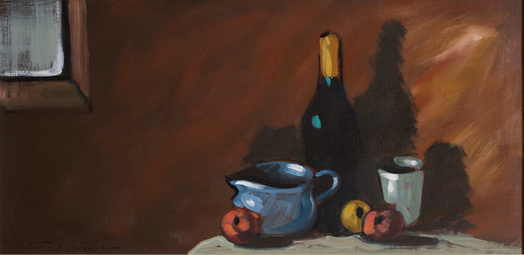 Swedish Vintage Art Kitchen Still Life Oil Painting From Sweden