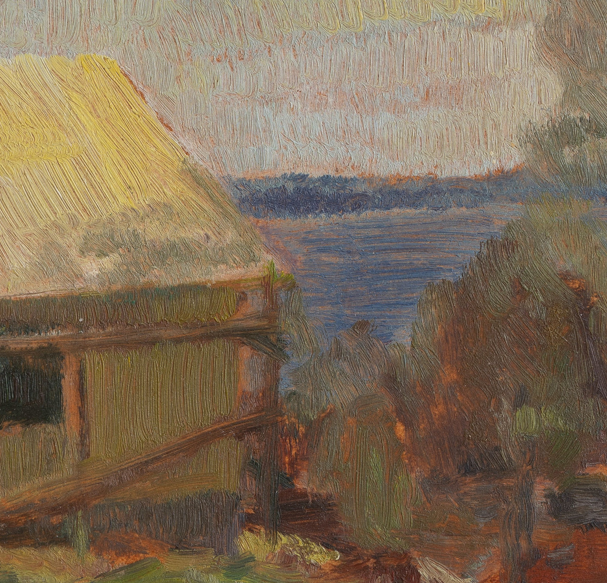 Mid Century Affordable Vintage Art Original Coastal Oil Painting