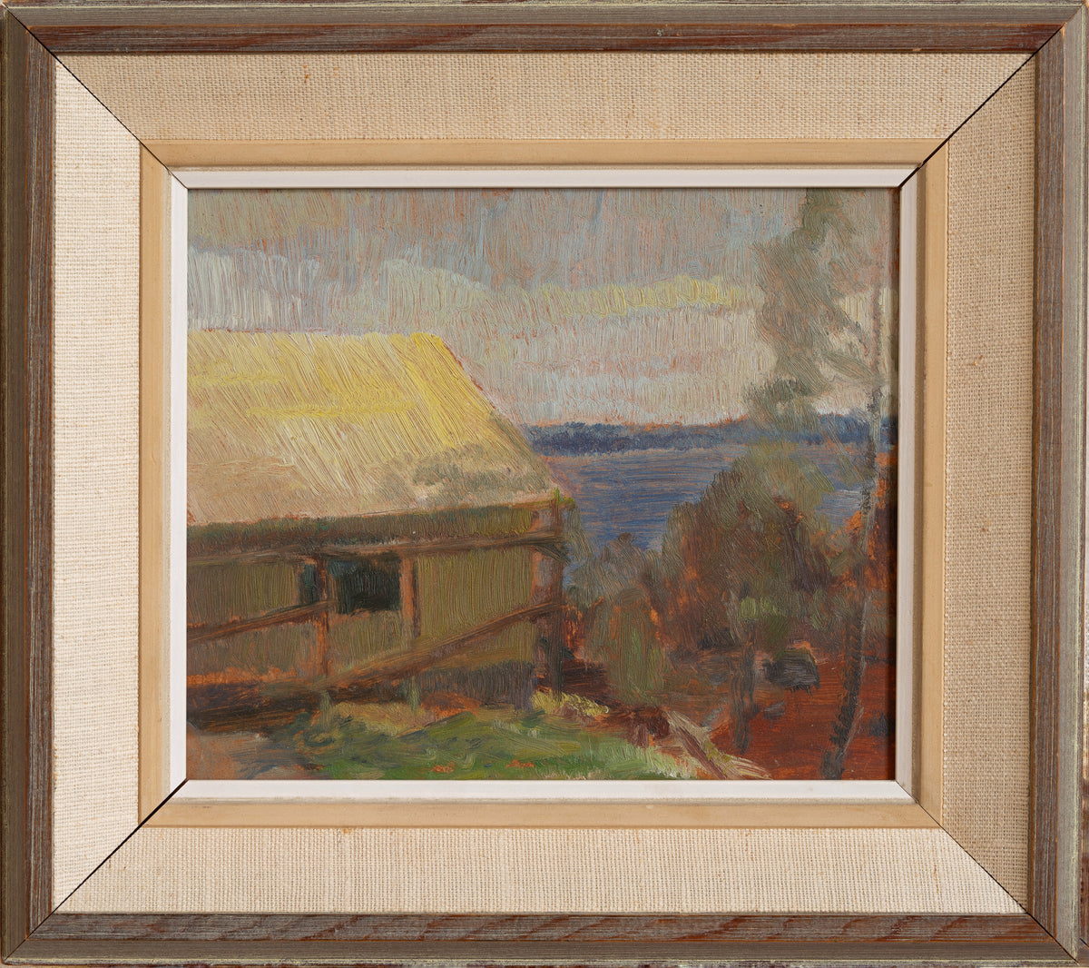 Mid Century Affordable Vintage Art Original Coastal Oil Painting