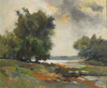 Load image into Gallery viewer, Vintage Art Mid Century Original Coastal OIl Painting from Sweden
