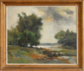 Load image into Gallery viewer, Vintage Art Mid Century Original Coastal OIl Painting from Sweden

