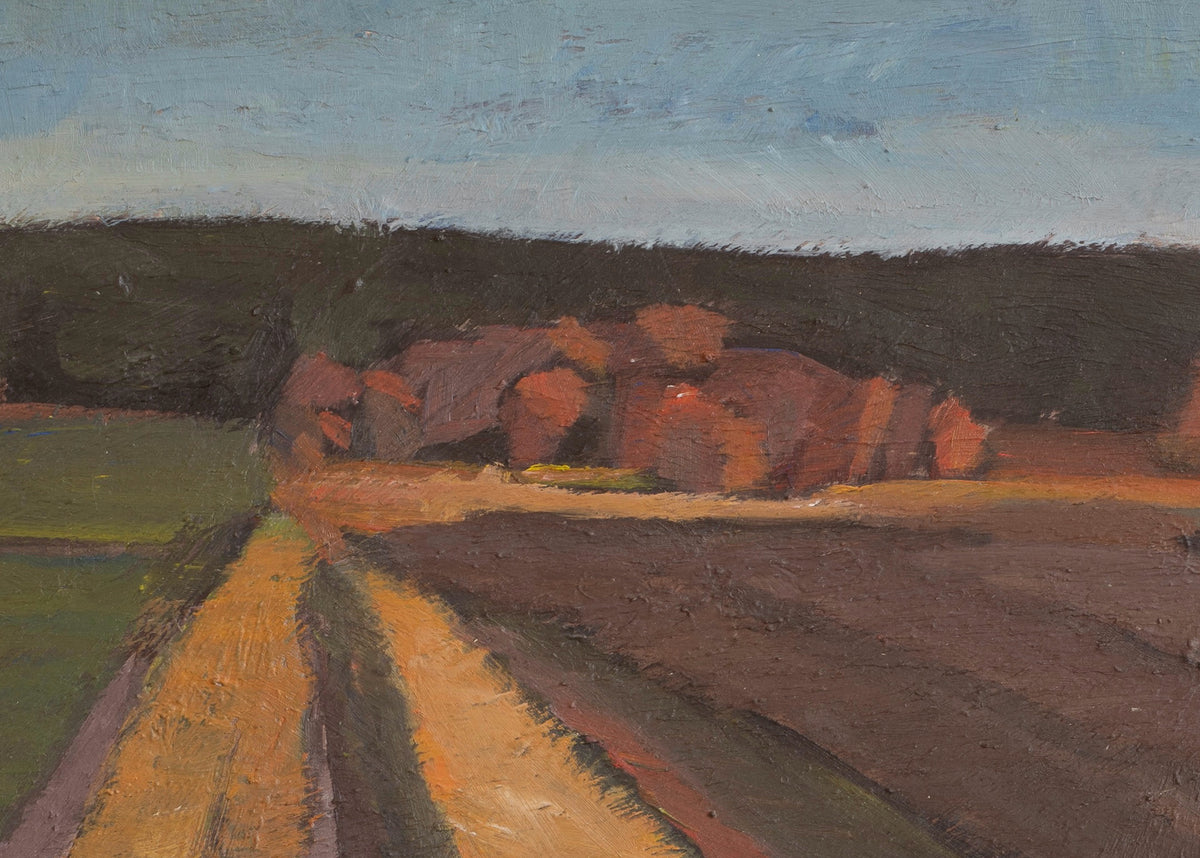 Original Vintage Mid Century Landscape Oil Painting Sweden