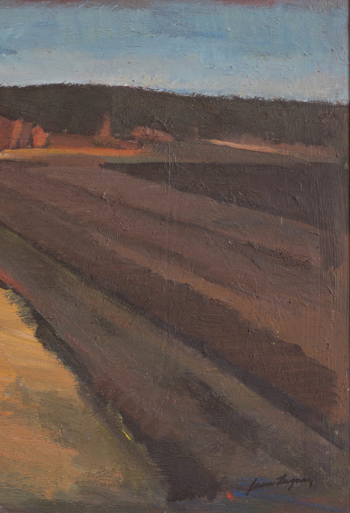 Original Vintage Mid Century Landscape Oil Painting Sweden