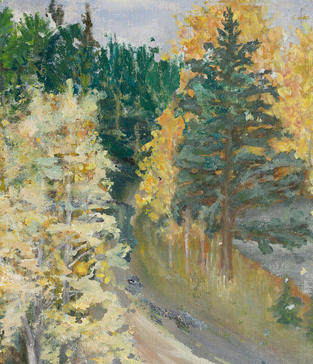 Colorful Swedish Vintage Original Landscape Oil Painting