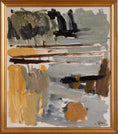 Load image into Gallery viewer, Vintage Art Semi Abstract Landscape Original Oil Painting from Sweden
