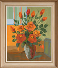 Load image into Gallery viewer, Mid Century Vintage Floral Oil Painting from Sweden
