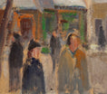 Load image into Gallery viewer, Vintage Original Parisian Street Scene Oil Painting From Sweden
