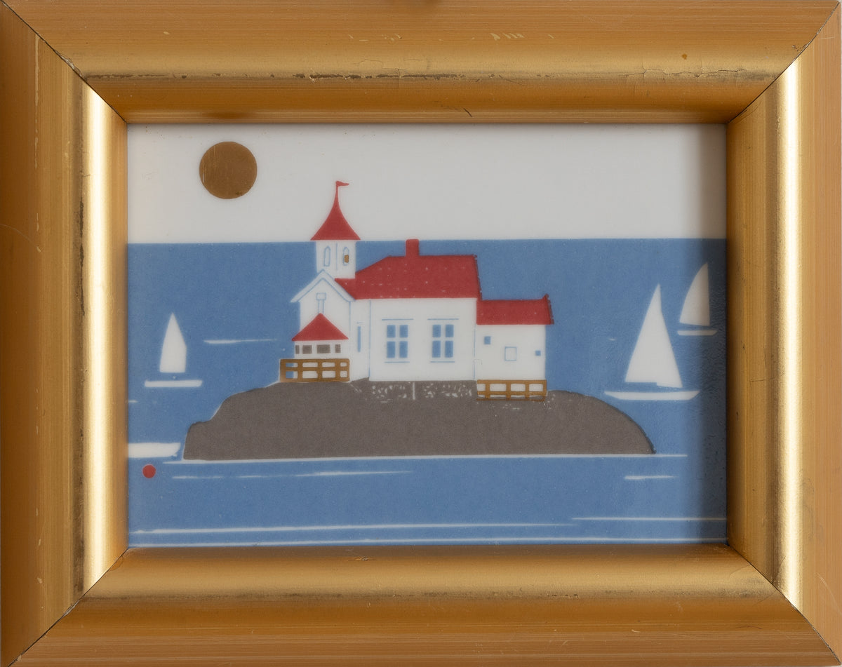 Vintage Art Room Original Set of Four Coastal and Countryside Scenes