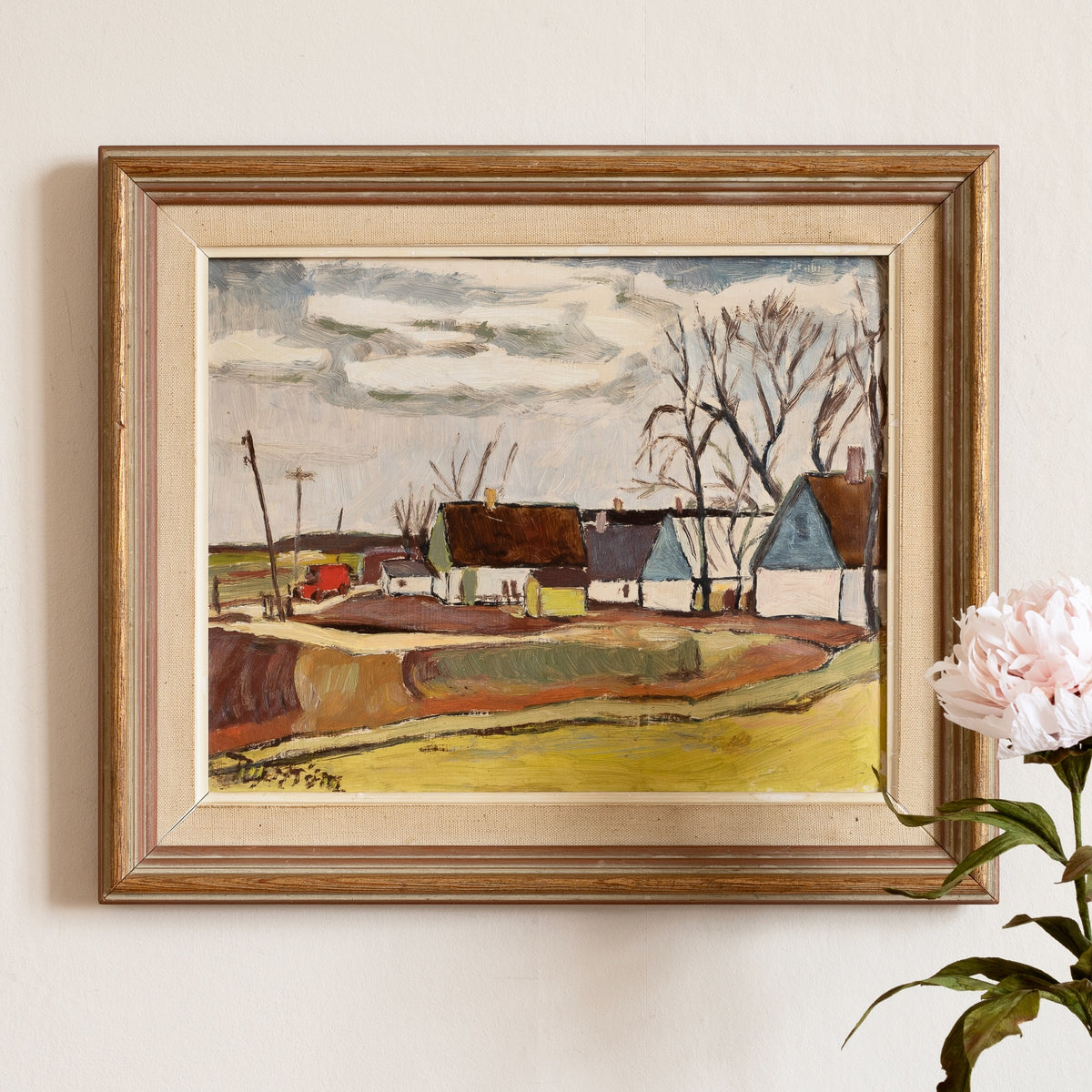 Affordable Vintage Art Original Oil Painting from Sweden