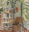 Load image into Gallery viewer, Vintage Art Mid Century Interior Scene From Sweden
