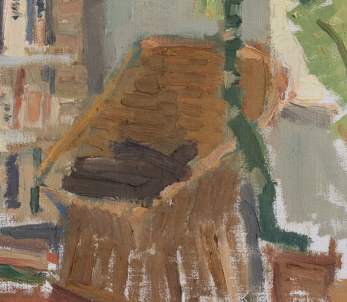 Vintage Art Mid Century Interior Scene From Sweden