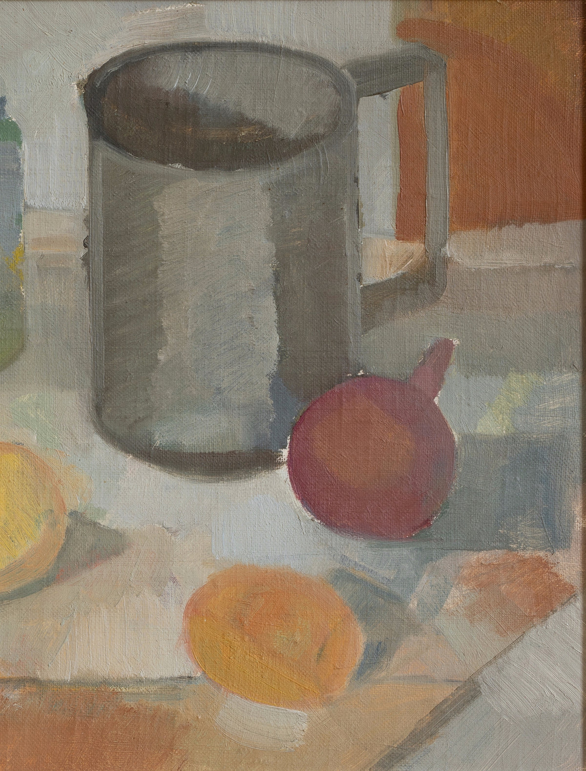 Vintage Mid Century Still Life Oil Painting From Sweden