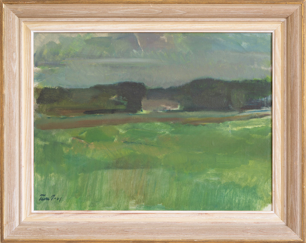 Vintage Original Landscape Oil Painting Mid Century from Sweden