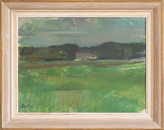 Vintage Original Landscape Oil Painting Mid Century from Sweden
