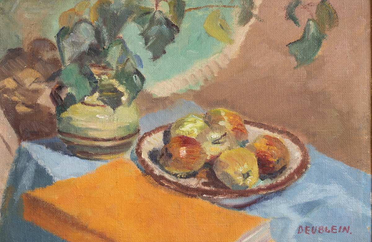 Original Mid Century Still Life Oil Painting From Sweden