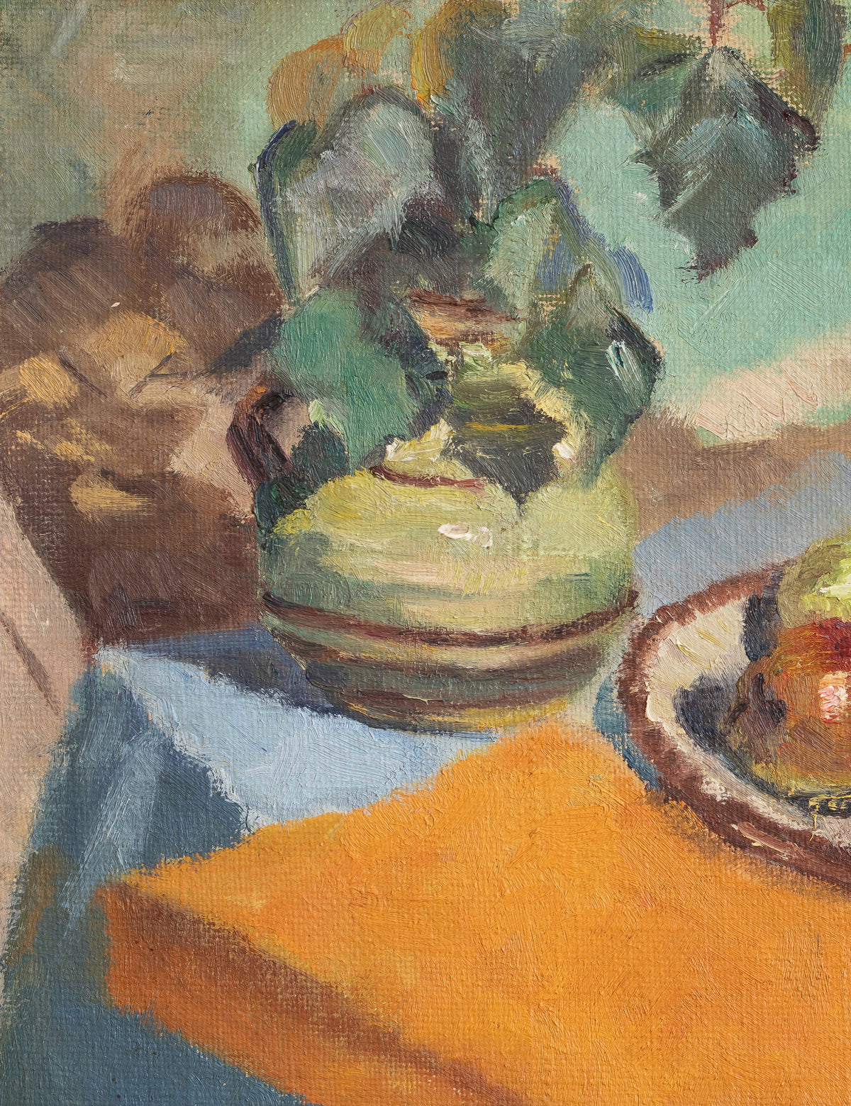 Original Mid Century Still Life Oil Painting From Sweden