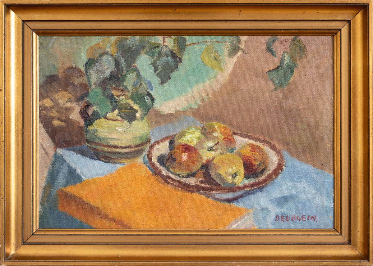 Original Mid Century Still Life Oil Painting From Sweden
