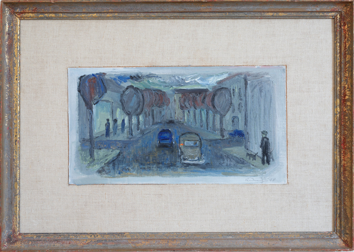 Mid Century Vintage Original Streetscape from Sweden