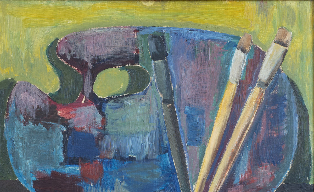 Vintage Mid Century Original Studio Still Life Oil Painting