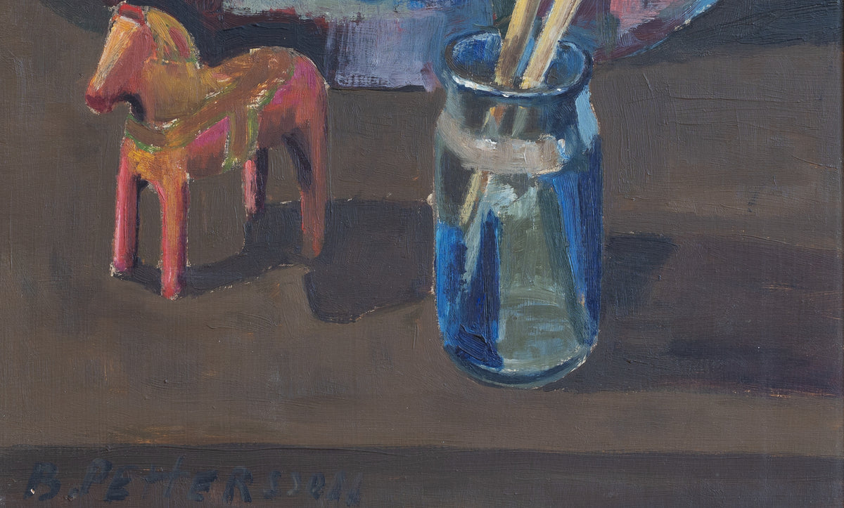 Vintage Mid Century Original Studio Still Life Oil Painting