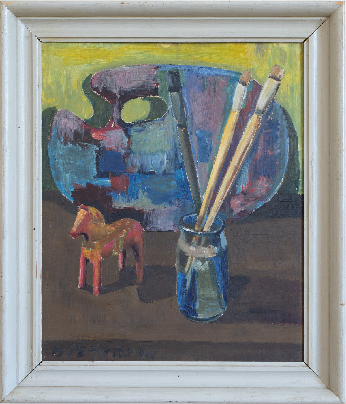 Vintage Mid Century Original Studio Still Life Oil Painting