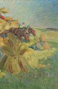 Load image into Gallery viewer, Vintage Original Hay harvest Oil Painting from Sweden
