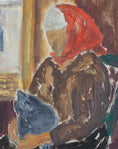Load image into Gallery viewer, Swedish Vintage Figure in Interior Oil Painting From Sweden
