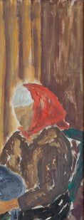 Load image into Gallery viewer, Swedish Vintage Figure in Interior Oil Painting From Sweden
