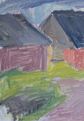 Load image into Gallery viewer, Mid Century Vintage Original Colorful Oil Painting from Sweden
