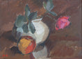 Load image into Gallery viewer, Mid Century Vintage Art Original Still Life Oil Painting from Sweden
