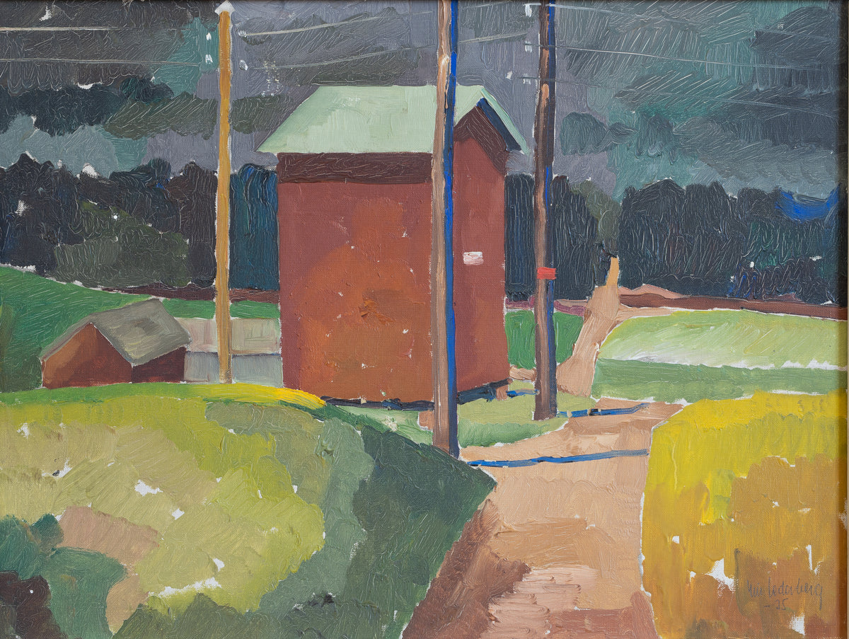 Vintage Original Landscape Oil Painting From Sweden 1935