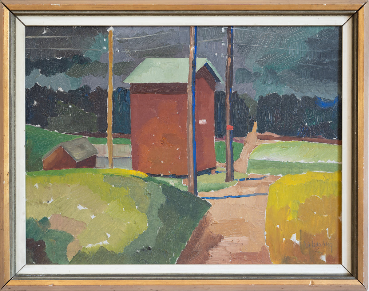 Vintage Original Landscape Oil Painting From Sweden 1935