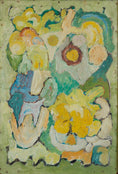 Load image into Gallery viewer, Vintage Abstract Floral Painting from Sweden
