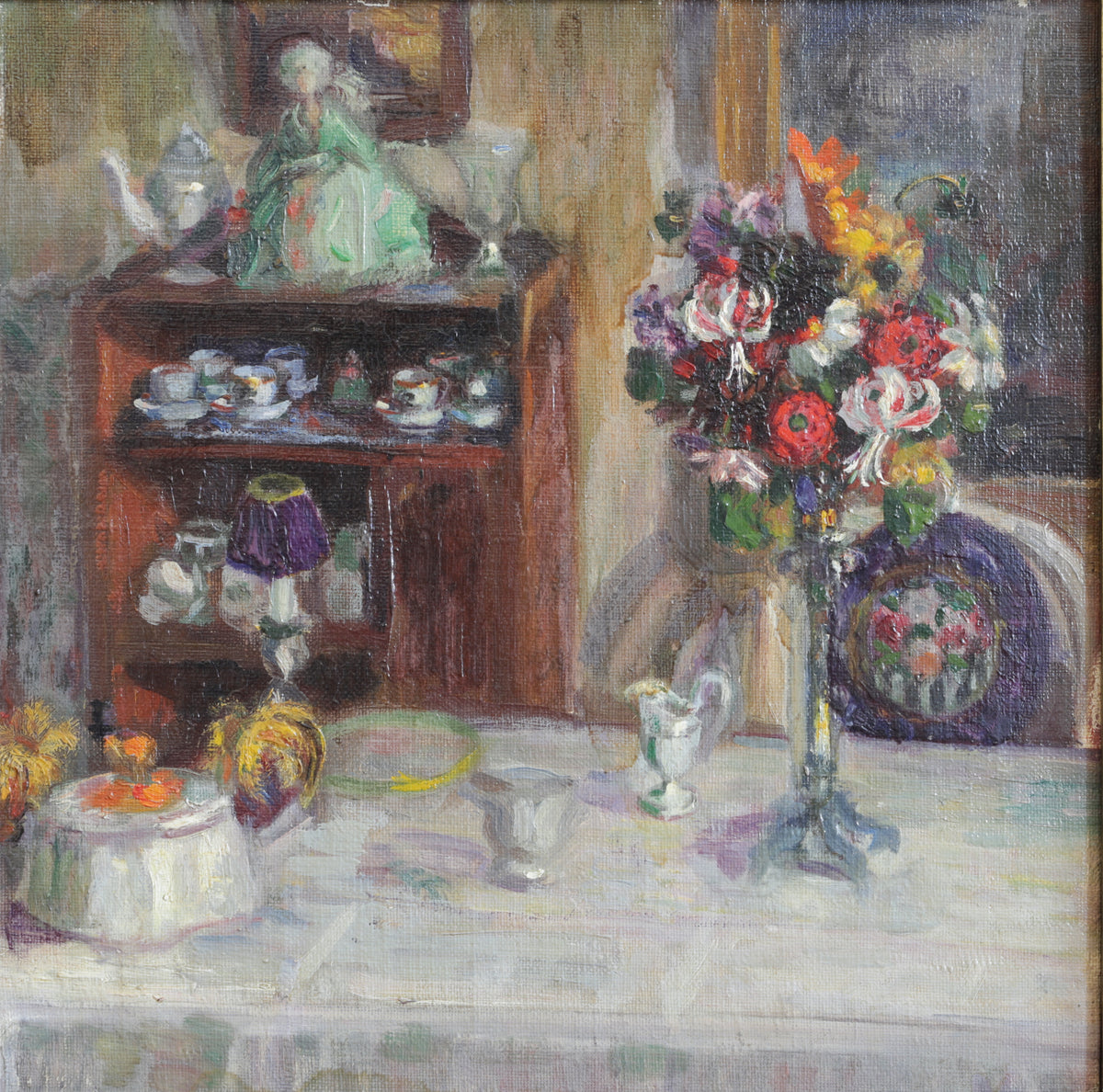 Vintage Art Room Original Artist Oil Painting from Sweden