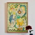 Load image into Gallery viewer, Vintage Abstract Floral Painting from Sweden
