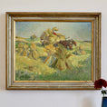 Load image into Gallery viewer, Vintage Original Hay harvest Oil Painting from Sweden
