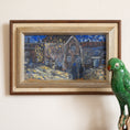 Load image into Gallery viewer, Vintage Mid Century Original Winter Cityscape Oil Painting from Sweden
