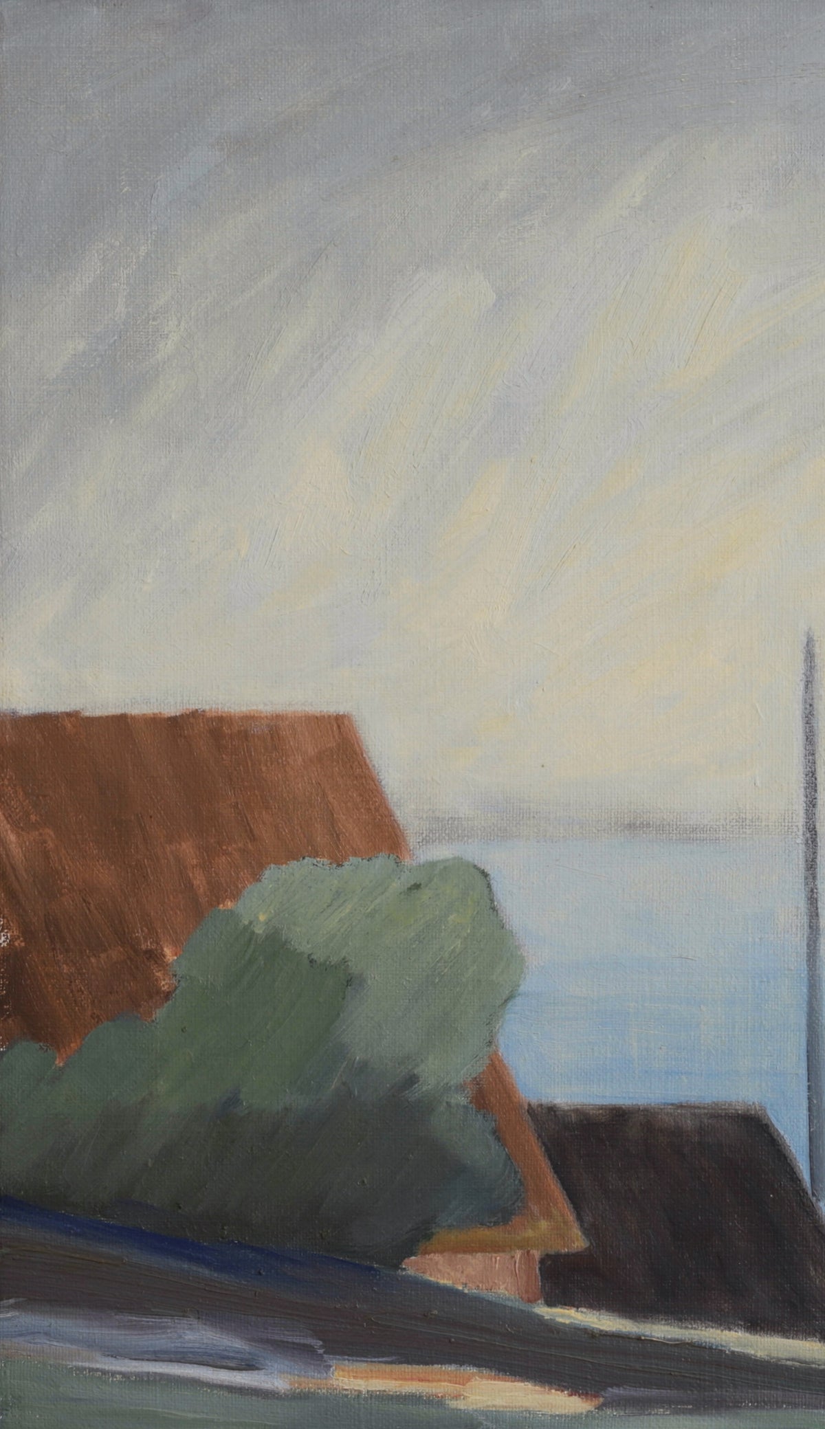 Vintage Original Coastal Oil Painting From Sweden