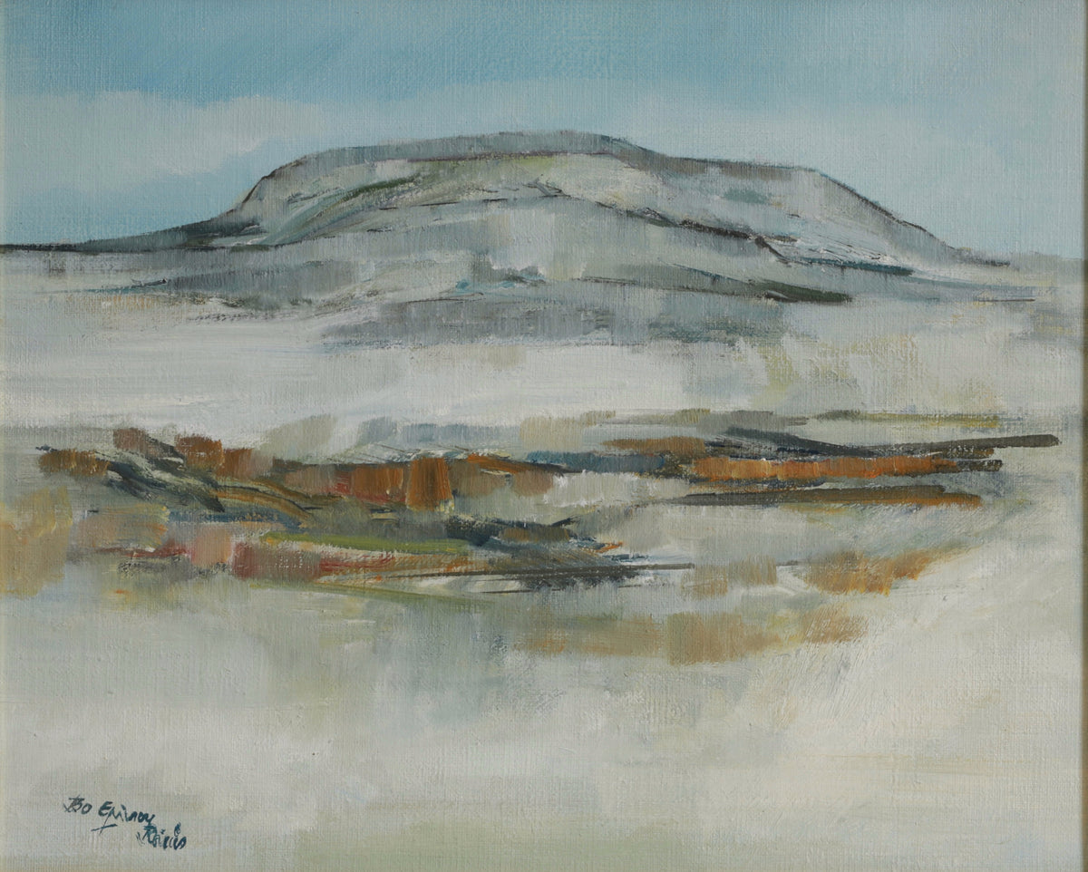 Mid Century Vintage Original Landscape Oil Painting from Sweden