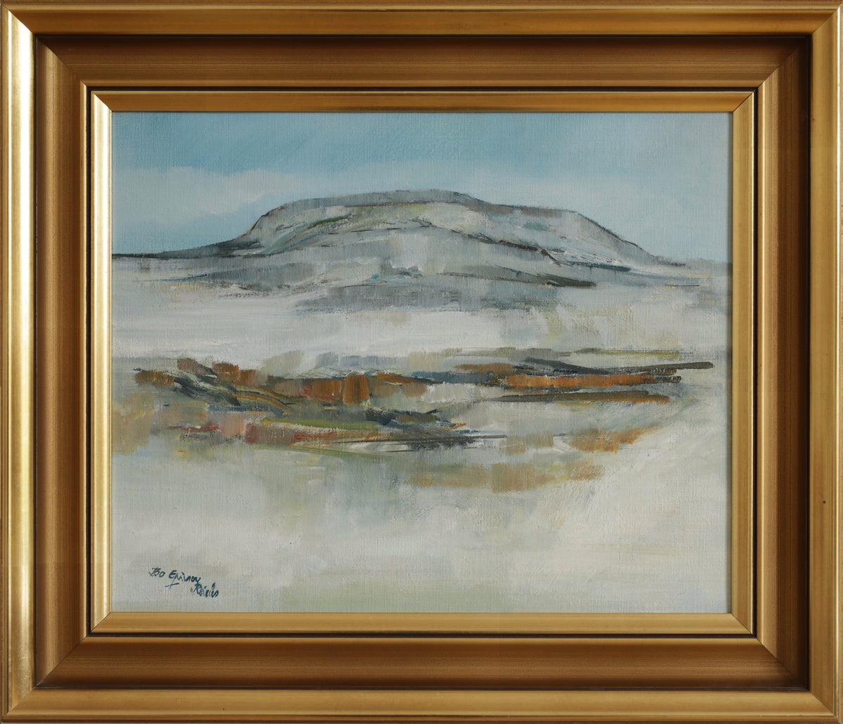 Mid Century Vintage Original Landscape Oil Painting from Sweden