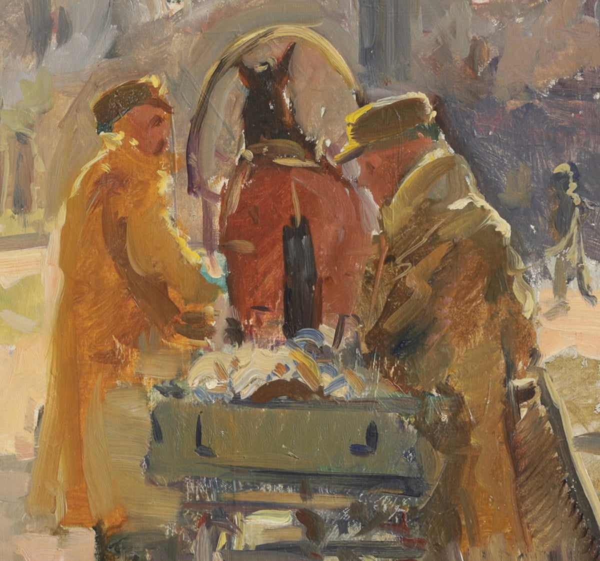Mid Century Vintage Oil Painting From Sweden by A Hamborn