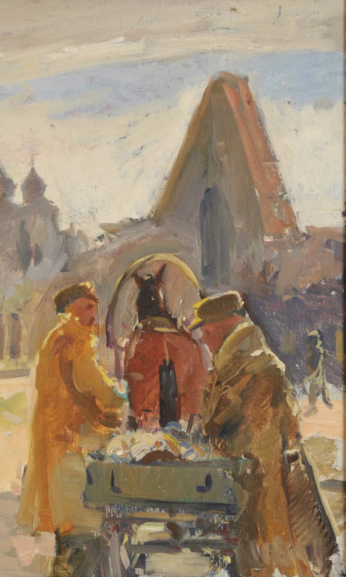 Mid Century Vintage Oil Painting From Sweden by A Hamborn