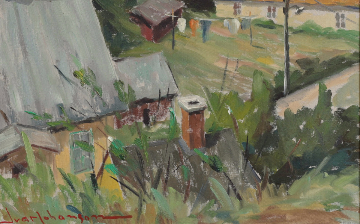 Vintage Art Original Oil Painting From Sweden by I Johansson