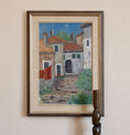 Load image into Gallery viewer, Vintage Art Original Charming Cityscape Oil Painting from Sweden
