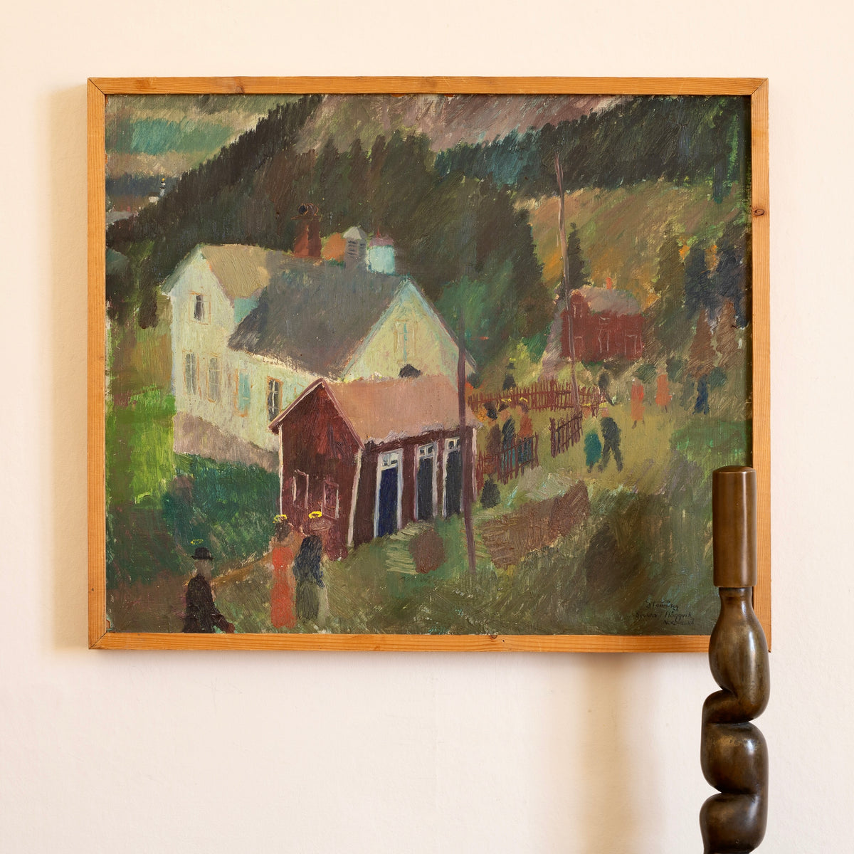 Vintage Art Room Original OIl Painting from Sweden