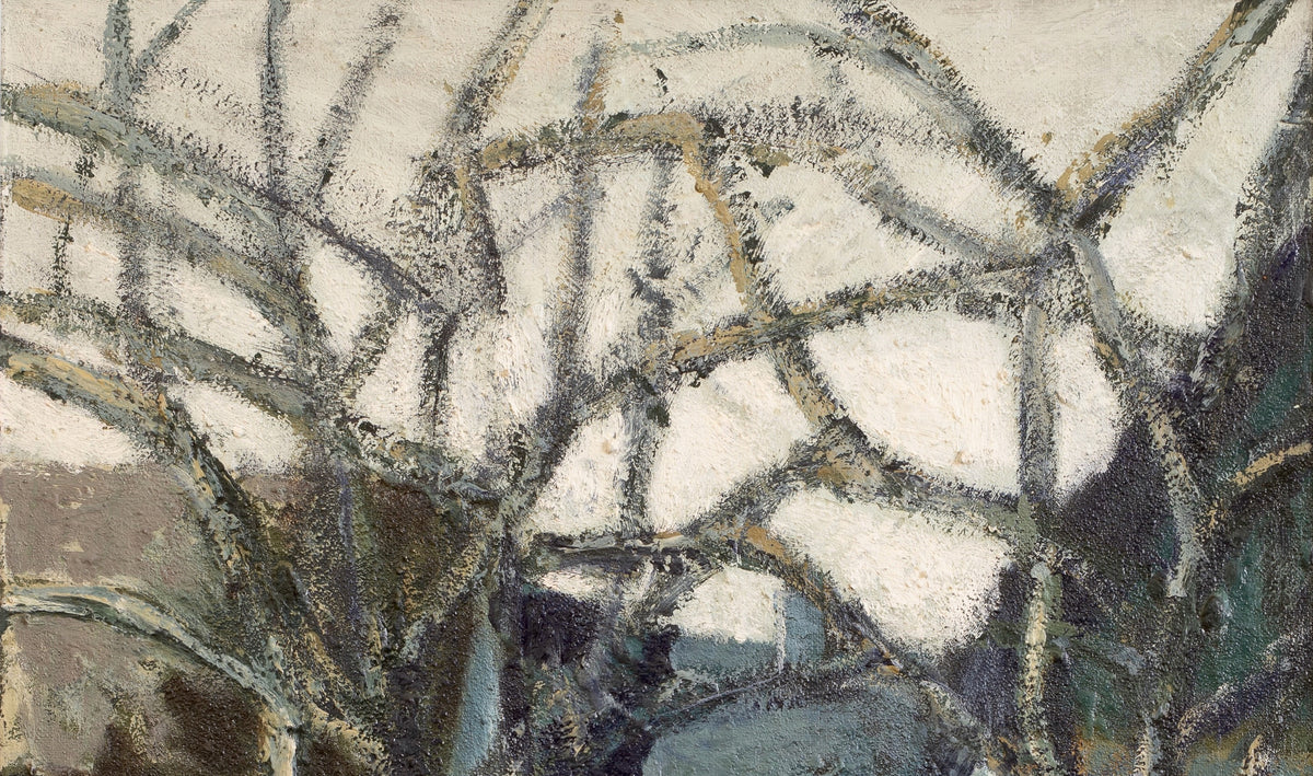 Mid Century Original Oil Painting From Sweden by K Christensen